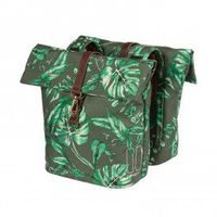 basil alforjas ever-green 28-32l con reflectante cierre mosqueton poliester verdehojas