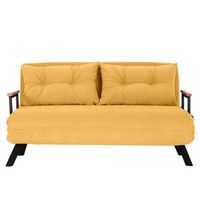 sofa cama 2 plazas sando mostaza