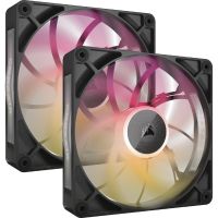 corsair icue link rx140 max rgb pack dual ventilador suplementario pwm 140mm negro