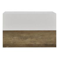 encasa set de 2 mesitas de noche de pared con cajon - apariencia de maderablanco mate - 46x30x15cm