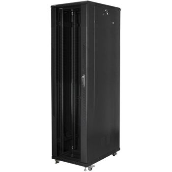 Rack independiente Lanberg FF01-8047-12B 47U 800kg IP20 Ventiladores Puerta Vidrio 800x1000x2270mm