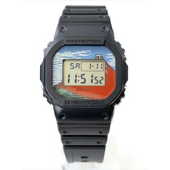 reloj hombre Casio G-SHOCK DW-5600KHG24-1JR JDM Hokusai Katsushika Mount Fuji 42.8mm 200m WR correa de silicona Hecho en Japón JDM