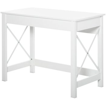 HomCom Escritorio Moderno 105x50x76cm Blanco