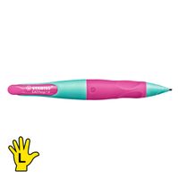 stabilo - portaminas easy ergo 14 mm turquesarosa para zurdos