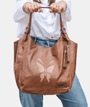 1017 SHOPPER BAG LIGHT BROWN / LIGHT SPLIT LEATHER