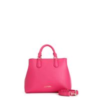 bolso baul de material con efecto saffiano hot pink taglia unica