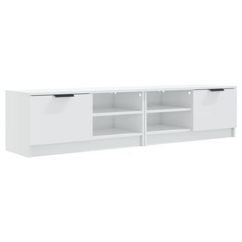 Mueble Tv | Muebles De Salón 2 Uds Madera Contrachapada Blanco Brillo 80x35x36,5cm Cfw85851