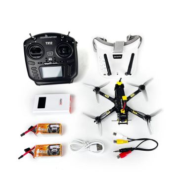 Darwinfpv Bebé Mono Ⅱ Analógico 156mm F4 4S 3.5 Pulgadas Freestyle FPV Racing Drone ELRS RTF con gafas VR009 5.8G FPV, t