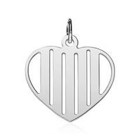 colgante corazon grabable de plata 925
