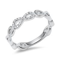 anillo infinito rodiado plata 925 circonitas