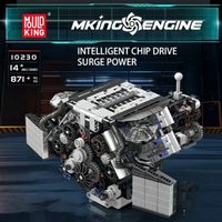 mould king 10230 bloques de construccion de un motor v12 871 piezas modelo tecnico de motor con chip inteligente juguete mecanico para montar y construir ideal para adultos