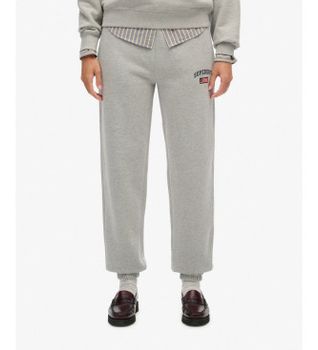 Superdry para mujer. W7011169A Pantalón Jogger Boyfriend gris (M), Casual, Algodón