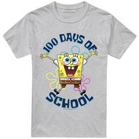 spongebob squarepants camiseta 100 days of school para mujer