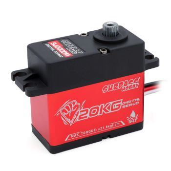 SERVOMOTOR IMPERMEABLE DE BAJA PRESIÓN SJ2000M DE SURPASS-HOBBY, 20KG, PARA AVIÓN DE ALA FIJA, HELICÓPTERO Y ROBOT