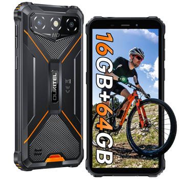 OUKITEL G3 Smartphone Resistente Desbloqueado - 16GB+64GB/1TB TF, Pantalla HD de 6”, Teléfono Android Resistente IP68/IP69K, Batería Grande de 6300mAh, Cámara Principal de 13MP + Cámara Frontal de