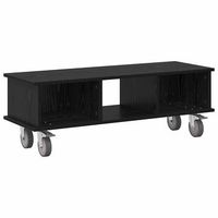 soporte de tv  mueble de salon  gabinete de tv roble negro 100 x 35 x 35 cm madera de ingenieria