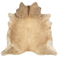 alfombra de piel de vaca autentica beige 150x170 cm vidaxl