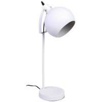 lampara de mesa de metal blanco 24x20x67h cm