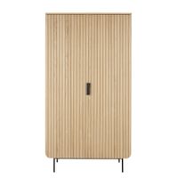 armario de 2 puertas de chapa de roble con iluminacion led