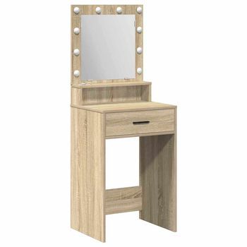 Mesa Tocador | Mesa De Maquillaje Roble Sonoma 50 X 41 X 135 Cm Madera De Ingeniería