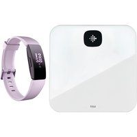 fitbit inspire hr fitness tracker  aria air smart scale bundle - lilac