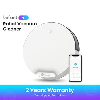 Robot Aspirador Lefant N1, Succión Potente de 4500 Pa, 165 Minutos de Autonomía, Carga Automática, Control por Wi-Fi/App/Alexa