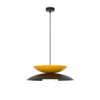lampara colgante mor negroamarillo
