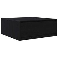 mesa de centro con cajones roble negro 100x100x40 cm
