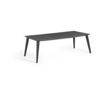 mesa de jardin rectangular de resina para 8-10 personas - gris grafito