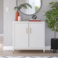 aparador de 2 puertas en efecto de madera blanco