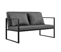 casapro sofa de jardin para exterior con cojin 70 x 114 x 60 cm - negro