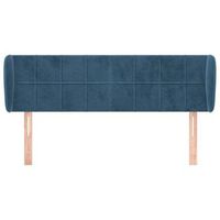 cabecero cama mueble de dormitorio de terciopelo oscuro 147 x 23 x 7888 cm azul m020007987
