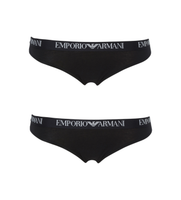 emporio armani para mujer ew000402af13033 set de 2 tangas essential cotton negro xl homewear algodon