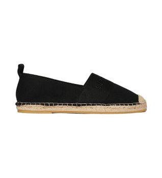 Superdry para mujer. WF110289A Alpargatas de lona negro (40), Tela, Plano, Ninguno, Casual