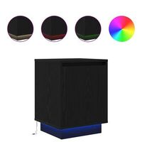 mesillas de noche con luces led 2 uds negro 38x34x50 cm vidaxl
