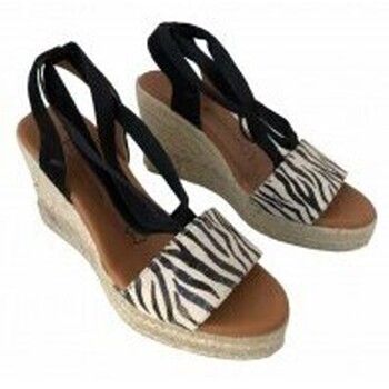 Torres Zapatos de tacón SANDALIA ATADA PRINT CUÑA 7C para mujer
