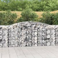 cesta gaviones  gavion para piedras  gavion decorativo forma arco hierro galvanizado 400x50x100120 cm cfw719449