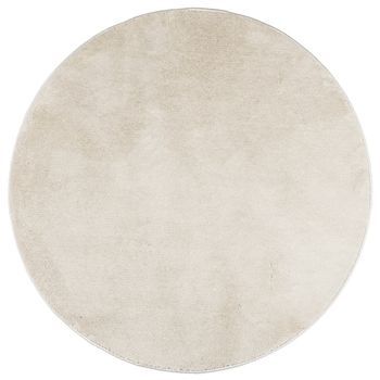 Alfombra De Pelo Corto Oviedo Beige Ø 120 Cm Vidaxl