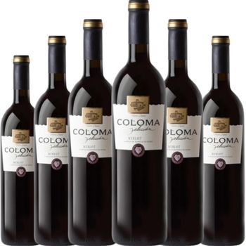 Coloma Selección Merlot Joven, Vino Tinto, España, Pack 6 Botellas 75 Cl, 14,5% Vol.