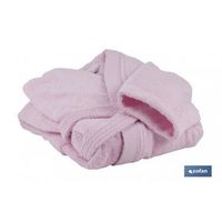 albornoz rosa claro gr500m2 modelo flor talla m