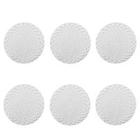 salvamanteles redondo plateado - set de 6