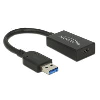 delock adaptador usb-c a usb 31 hembramacho 15cm negro