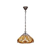 colgante de techo  cadena y pantalla tiffany d 30cm  dali