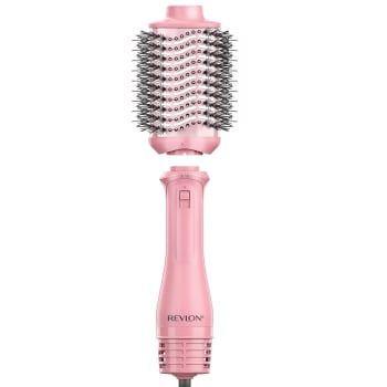 Moldeador de Pelo Revlon RVDR 5375, Cepillo Cerámico/Iónico, 2 Velocidades - Rosa
