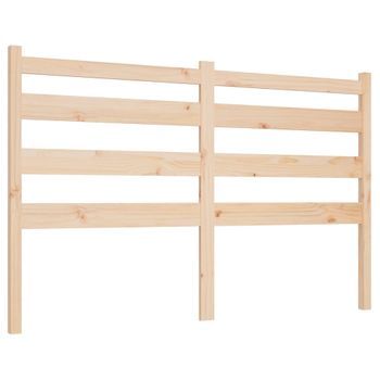 Cabecero Cama Mueble De Dormitorio De Cama Madera Maciza De Pino 126 X 4 X 100 Cm Marrón M02_0004939