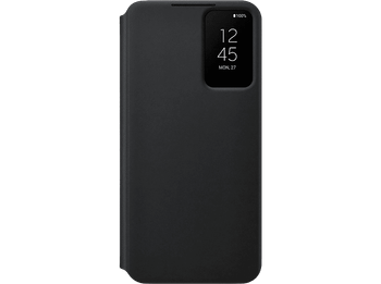 REACONDICIONADO Seminuevo Muy bueno Funda móvil - Samsung Clear View Cover, Tapa de libro, Para Galaxy S22+, Negro