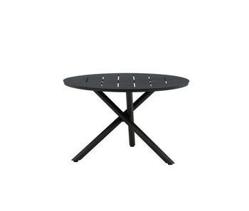 Mesa de comedor para exterior alma 120x120x75 negro