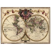 legendarte - cuadro lienzo impresion digital - mapa antiguo no 64 - decoracion pared cm 80x100
