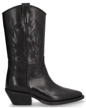 de ALPE BOTA COWBOY DE PIEL CON TACON CUBANO NEGRO
