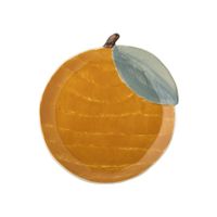 plato de gres naranja